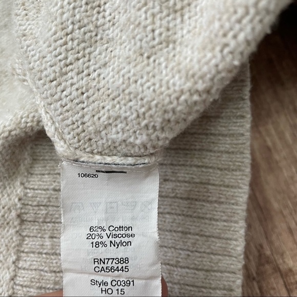 Madewell Open Button Front Cream Cardigan Size XS - Picture 4 of 5